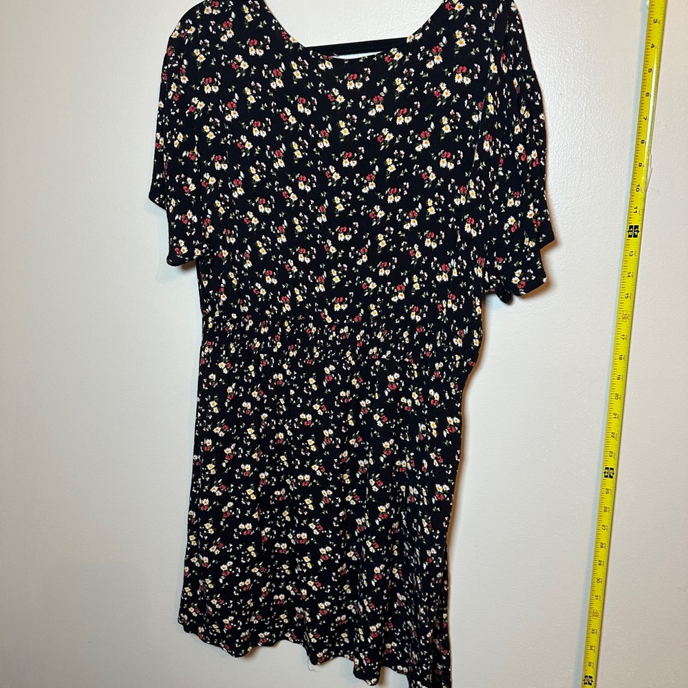 Floral Black Dress